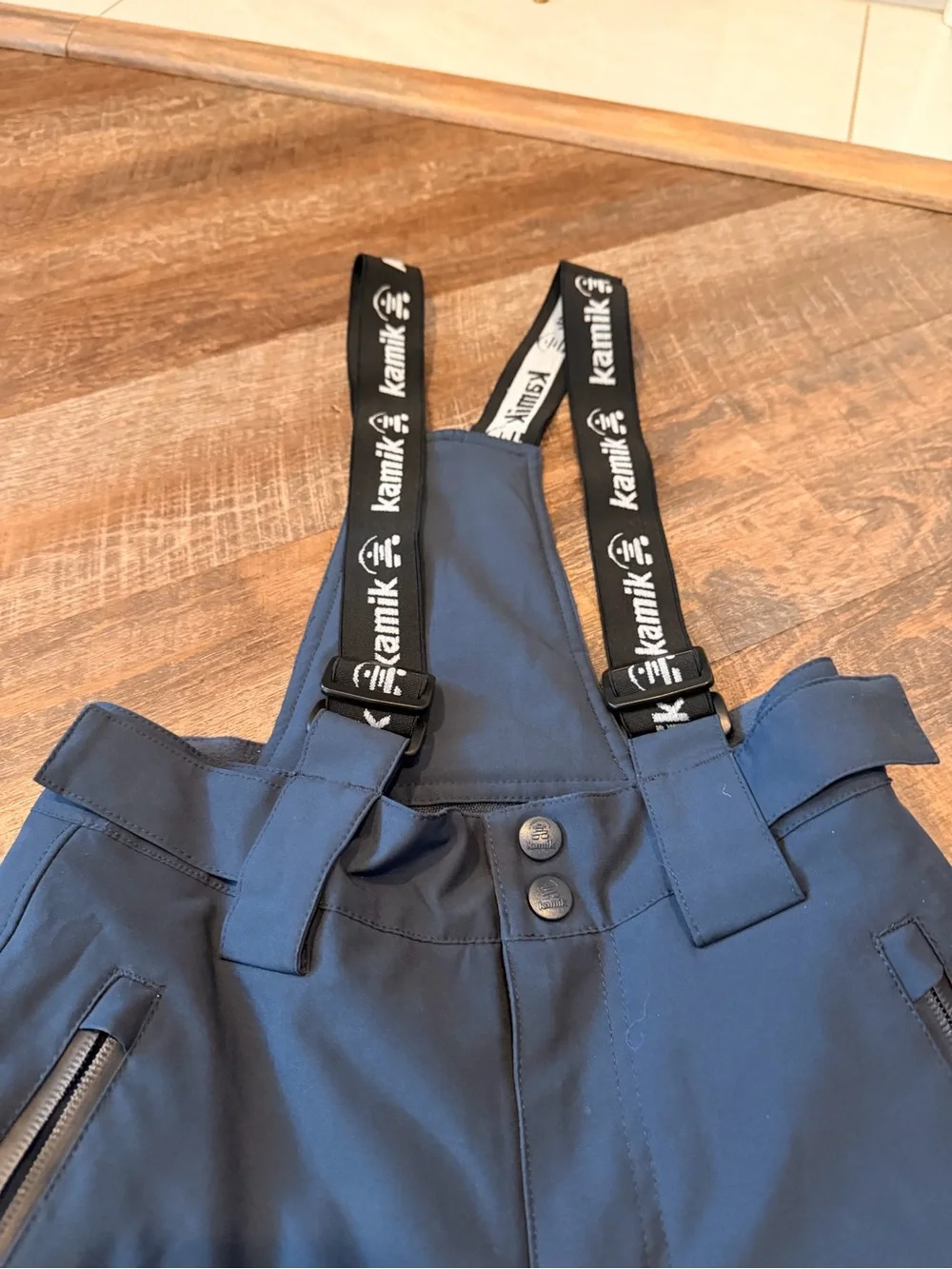Kamik Youth Size 6 Insulated Snow Bib Pants Navy Waterproof Winter Ski Snowboard